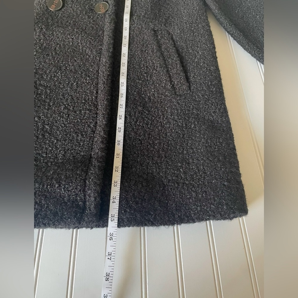 NEW NVLT Flat Boucle Double Breasted Over Coat Jacket Womens L Black Winter - Picture 14 of 16